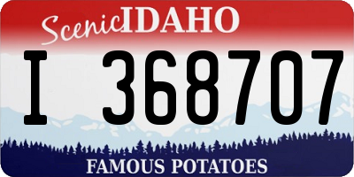 ID license plate I368707