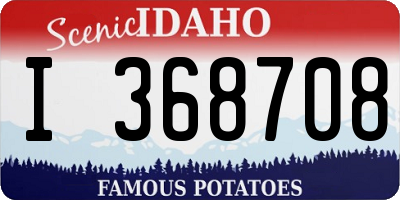 ID license plate I368708