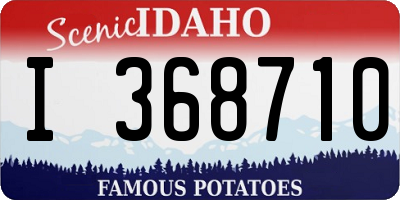 ID license plate I368710