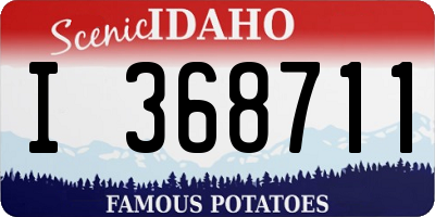 ID license plate I368711