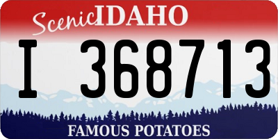 ID license plate I368713