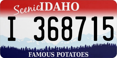 ID license plate I368715