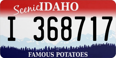 ID license plate I368717