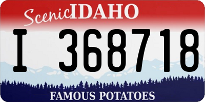 ID license plate I368718