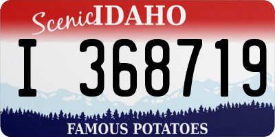 ID license plate I368719