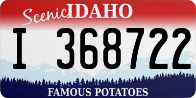 ID license plate I368722