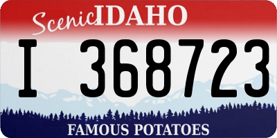 ID license plate I368723
