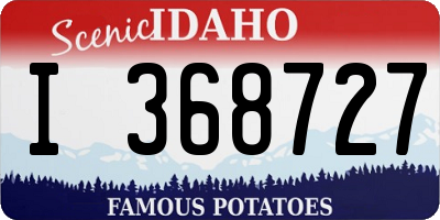 ID license plate I368727