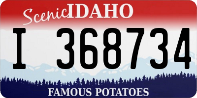 ID license plate I368734