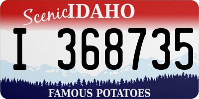 ID license plate I368735