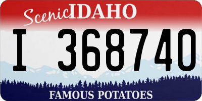 ID license plate I368740
