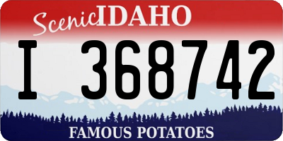 ID license plate I368742