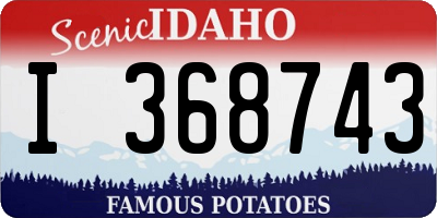 ID license plate I368743
