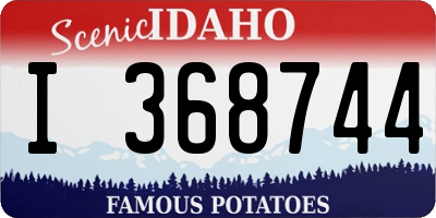ID license plate I368744