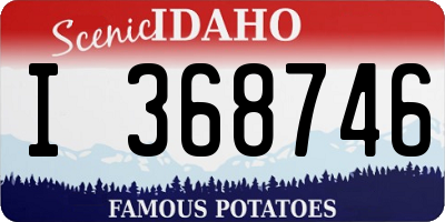ID license plate I368746