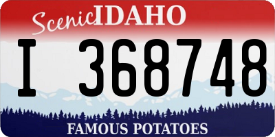 ID license plate I368748