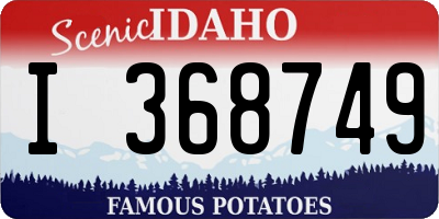 ID license plate I368749