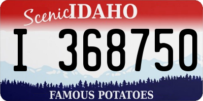 ID license plate I368750
