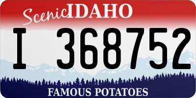 ID license plate I368752