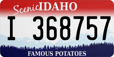 ID license plate I368757