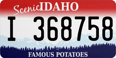 ID license plate I368758