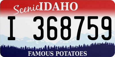 ID license plate I368759