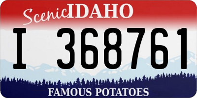 ID license plate I368761