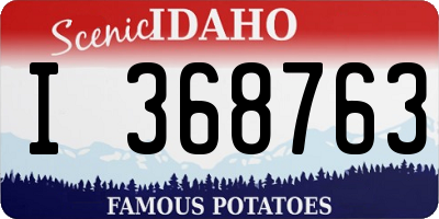 ID license plate I368763