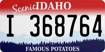 ID license plate I368764