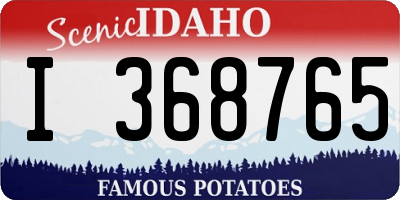 ID license plate I368765