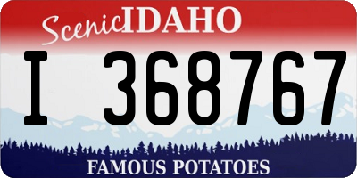 ID license plate I368767