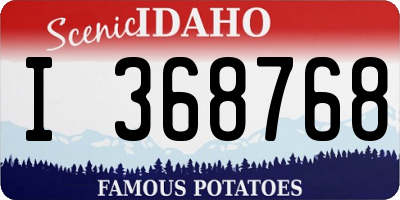 ID license plate I368768