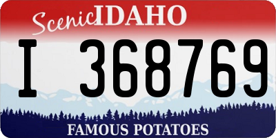 ID license plate I368769