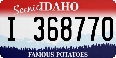 ID license plate I368770