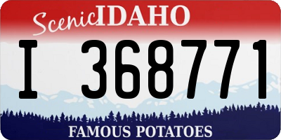 ID license plate I368771