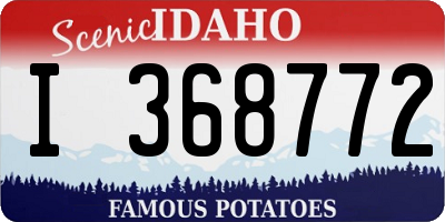 ID license plate I368772
