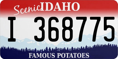 ID license plate I368775