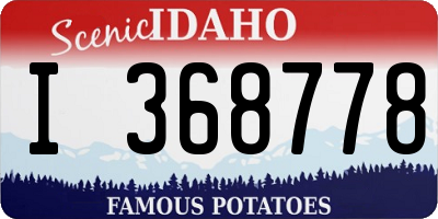 ID license plate I368778