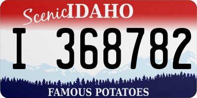ID license plate I368782
