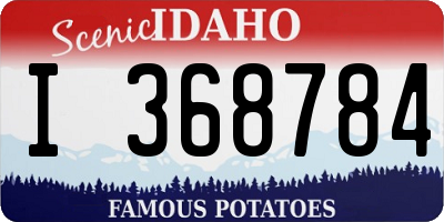 ID license plate I368784