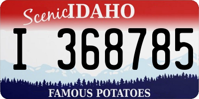 ID license plate I368785