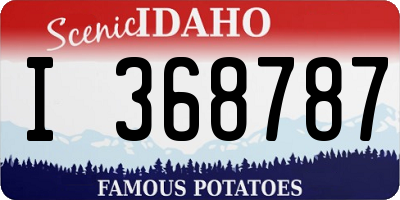 ID license plate I368787