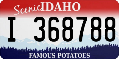 ID license plate I368788
