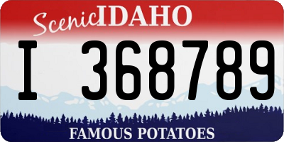 ID license plate I368789
