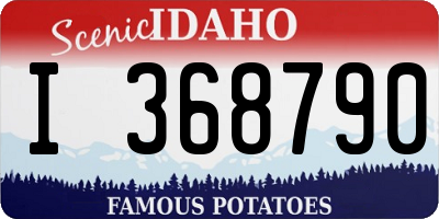 ID license plate I368790