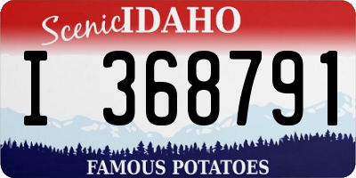 ID license plate I368791