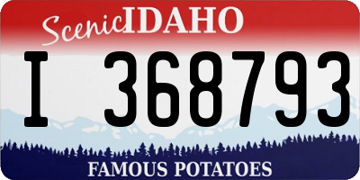 ID license plate I368793