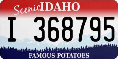 ID license plate I368795