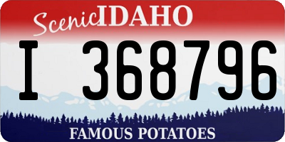 ID license plate I368796