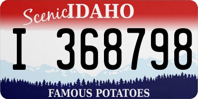 ID license plate I368798